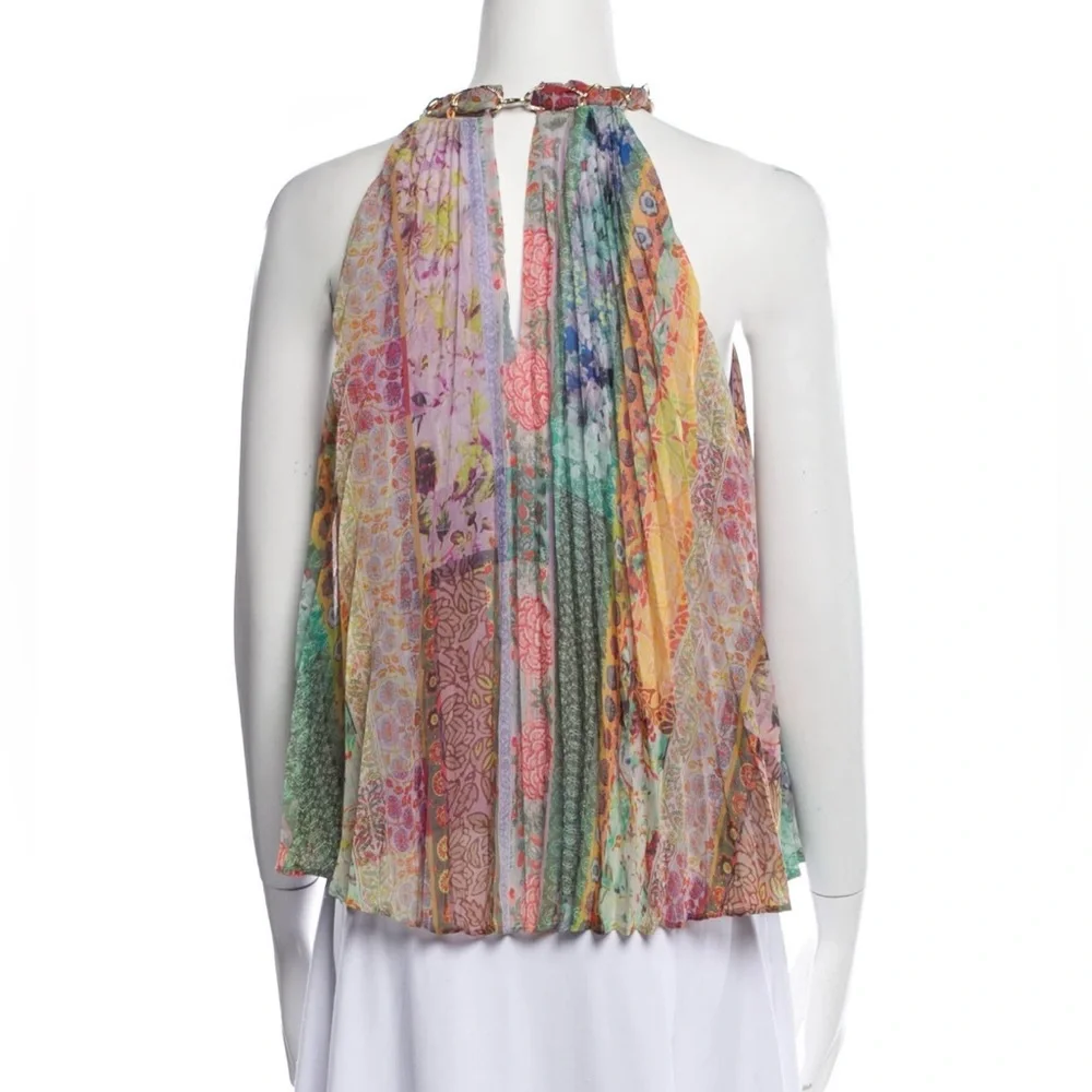 Alice + Olivia Printed Halter-neck Blouse - Picture 2 of 3